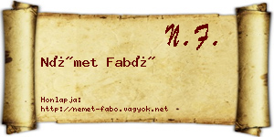 Német Fabó névjegykártya